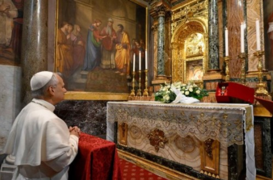 Papa Leão XIV e Nossa Senhora